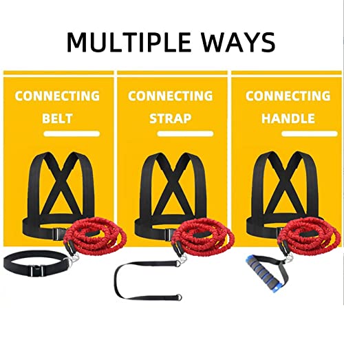 Resistance Explosive Training Rope Force Improve Power, Agility, Strength Track and Field Football Basketball Volleyball Multi-Directional Physical Equipment - color: red rope, size: 6.6FT