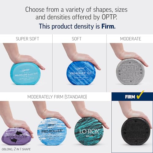 OPTP Black AXIS Firm Density 18" x 6" Foam Roller (AXR186) - color: Black - 18" X 6" Round
