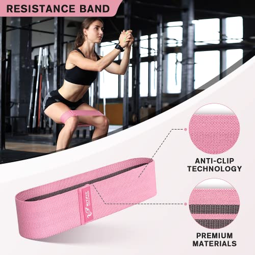 RitFit 7PCS Barbell Squat Pad Set, Hip Thrust & Lunges | Includes Resistance Band, 2 Safety Straps, 2 Gym Ankle Straps & Carry Bag, Upgraded Neck & Shoulder Protective Pad - color: Pink