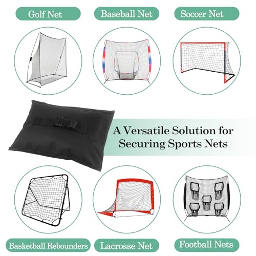 Klmnop 4PCS Sports Net Sandbags, Weighted Anchor Bags for Baseball Nets, Soccer Goals, Golf Nets, Football & Hockey Nets, Small Sand Bag for Weight Stability