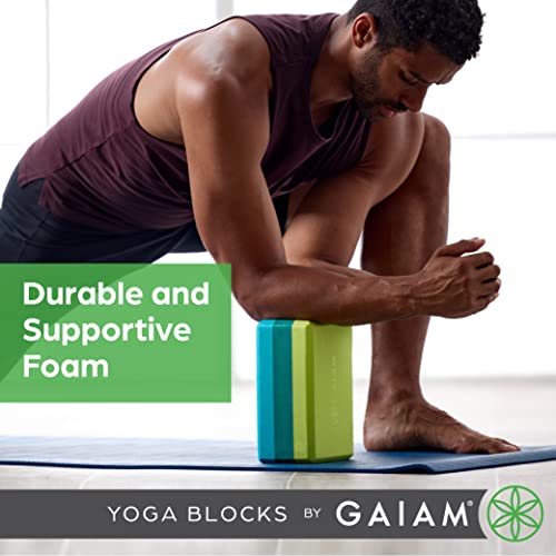 Gaiam Yoga Block - Supportive Latex-Free Eva Foam - Soft Non-Slip Surface with Beveled Edges for Yoga, Pilates, Meditation - color: Black, style: 1 Block