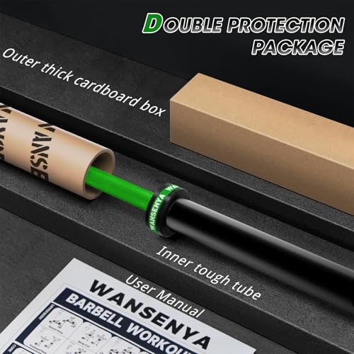 7FT Olympic Barbell 45lb,28MM 2 Inch Olympic Bar for No. 45 Steel,Olympic Weight Bars for Lifting,CrossFit,Bench Press,Deadlift,Squats,Strength Training bars - color: DarkGreen-700LBS