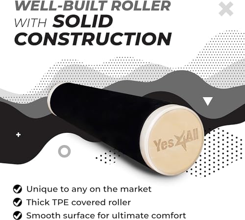 Yes4All Balance Board Sports Trainer, Surf Trainer Board With Adjustable Stoppers, Improve Core Strength and Balance Control - color: B. Black