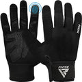 RDX Weight Lifting Gloves Gym Workout, Full Finger Touch Screen, Breathable Anti Slip Padded Palm Protection, Fitness Strength Training Powerlifting HIIT WOD Exercise, Men Women Home Gym Cycling - color: BLACK, size: Large