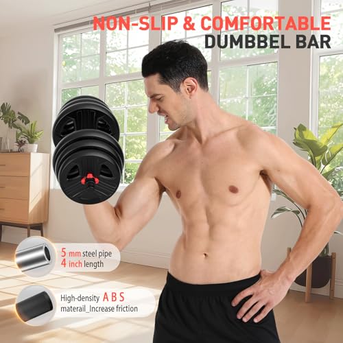 FDS4 Adjustable Dumbbell Set, 20/30/40/60/80 lb Free Weight Set with Connector, 3-in-1 Design for Dumbbell, Barbell, and Weight Plate Training, Home Gym Fitness Equipment for Men and Women - color: 80LB(40LB Pair)