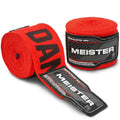 Meister Adult 180" Semi-Elastic Hand Wraps for MMA & Boxing (Pair) - color: Danger Red
