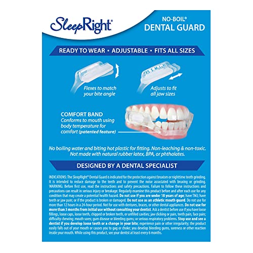 SleepRight Select-Comfort Night Guard for Teeth Grinding & Bruxism | Protects teeth from nighttime grinding and clenching. No boil custom fit design with secure comfort.