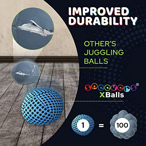 speevers Professional Juggling Balls Set: Soft, Durable, and Non-Slip for Beginners & Pros - Indoor & Outdoor Fun, Skill Development & Stress Relief - 3 Pack with Carry Bag (Blue 4.2 oz) - color: Blue, size: 4.2 oz