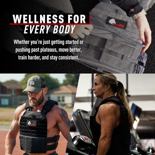 Wolf Tactical Adjustable Weighted Vest for Men & Women - Rucking, Workout, Running, Walking & CrossFit Weight Vest for Strength Training & Fitness - color: Tan