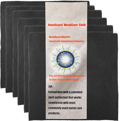 Silicone Gun Cleaning Cloth 5 Pack – 12"x12" Lint-Free Pre-Treated Silicon Gun Polishing Wipes – Rust Prevention Microfiber Cloth for Firearms, Knives, Tools & Optics