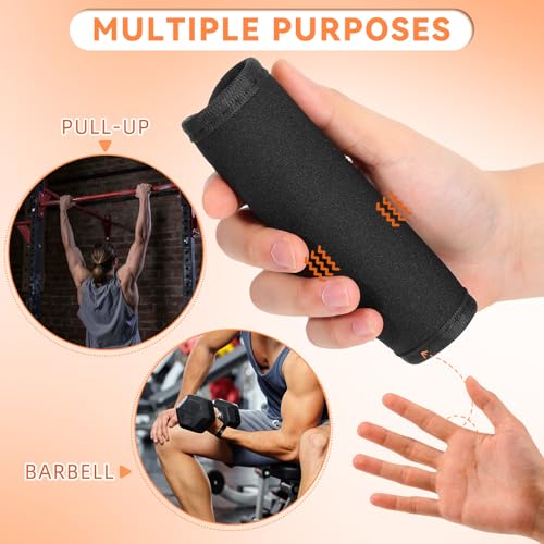 Yardwe 3pcs Detachable Anti-Slip Pull-up Handle Grip Sleeves Protective Pads for Doorway Horizontal Bars Dumbbells Barbells, Black - color: Black