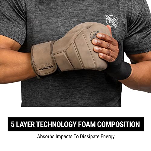 Hayabusa T3 LX Leather Boxing Gloves | Leather Boxing Gloves, Training Gloves Men and Women, Sparring Gloves, Heavy Bag Gloves, 16oz Boxing Gloves, Muay Thai Gloves - color: Brown, size: 14oz