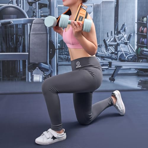 Hip Thrust Belt for Dumbbells,Booty Belt for Hip Thrust Slip-Resistant Padding - color: Orange