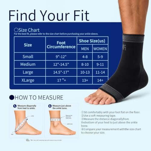 Adjustable Foot Socks, Ankle Brace Compression Support Sleeve with Silicone Gel, Arch Support - Boosts Recovery from Joint Pain, Sprain, Plantar Fasciitis(2pack/Black/S) - size: S