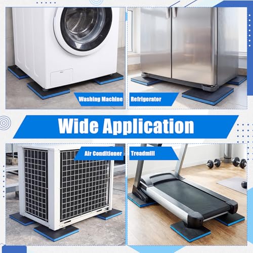 16x13 Inch Anti Vibration Pads, Sound Isolation Vibrating Pad Ribbed Rubber Damping Mat EVA Composite for Air Compressors, Conditioner, Treadmill, HVAC Washer Dryer - size: 16×13inch