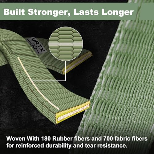 VRTX Stretch Straps for Exercise | Yoga & Pilates Stretching Bands w/ 7 Loops | Resistance Bands for Fitness Workout, Home Gym, Physical Therapy | Soft Mesh Cloth, Durable – Single Pack - size: Medium (22-44lbs)