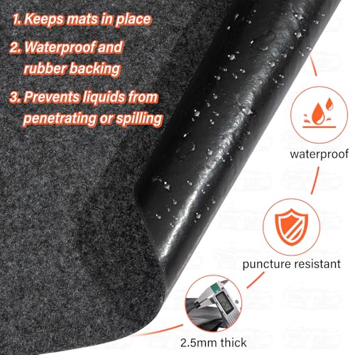 Garage Floor Mats for Under Car,6.6x8.5 FT Oil Spill Mat | Oil Absorbent Golf Cart Parking Mat,Protect Floors from Oil Drips,Spills,Stains and Splatters - size: GFM-6.6x8.5 FT