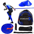 Acceleration Speed Cord Bungee Multi-Sport Resistance Training Kit - Improve Strength, Power, Agility, Vertical Jumping, Sprint Speed – 3 Waist Belt Sizes (S, M, L) Available - Kinetic Bands - size: Medium (32-39 inch waist)