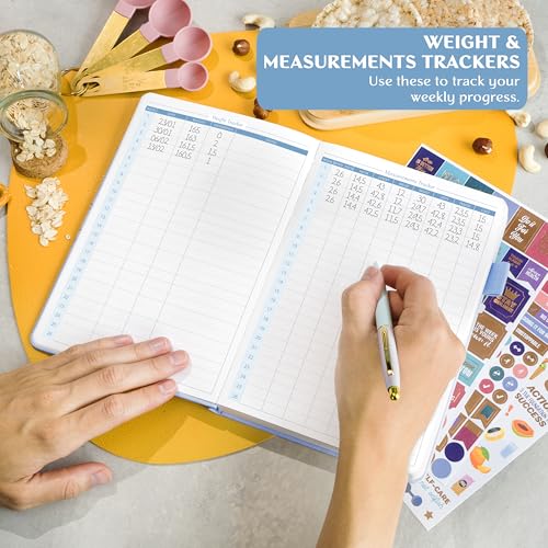 Legend Wellness Planner & Food Journal – Daily Diet & Health Journal with Weight Loss, Measurement & Exercise Trackers – Lifestyle & Nutrition Diary – Lasts 6 Months, A5 size – Periwinkle - color: Periwinkle Gold Foil, size: A5 (5.8” x 8.3”)