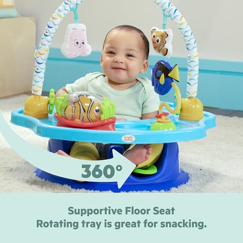 Bright Starts Disney Baby Finding Nemo SuperSeat, Fun Baby Seat for Sitting Up, Playtime, and Meals, Ages 4 Months to 4 Years, Blue - color: Finding Nemo