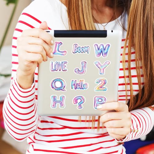 50PCS Alphabet & Number Stickers Aesthetic PET Transparent Stickers Alphabet & Number Decals Waterproof Decorative Decals for Scrapbook Journal Planner Water Bottles Phone Cases Laptops - color: Alphanumeric