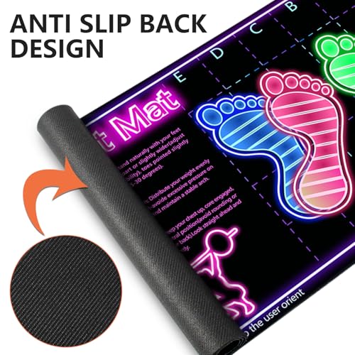 Non-Slip Squat Mat with Foot Position, Anti Slip Training Mat, Professional-Grade Exercise Mat Perfect for Squats, Squat Pads Can Activate Muscles, Versatility and Safety for Home Fitness Enthusiasts 31.5'' X 13.8'' - color: Black