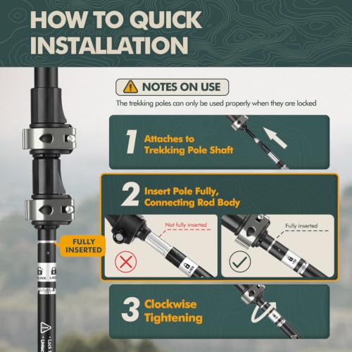 GPTCAMP Walking Sticks,Trekking Poles Collapsible Hiking Poles,Lightweight Folding Travel Walking Pole for Men Women,2pc Adjustable Hiking Stick with EVA Foam Grips for Backpacking - color: Black