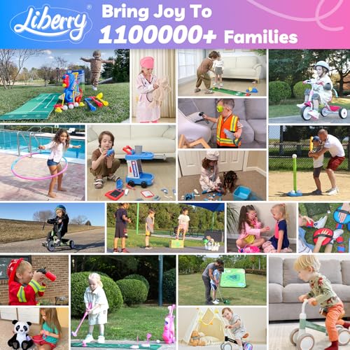 Liberry Kids Exercise Hoop, Detachable Fitness Rings for Workout, Adjustable Plastic Hoop for Home, Gym, Dance, Sport Toy Gift in Blue, Pink - size: 1 pack-6 pieces