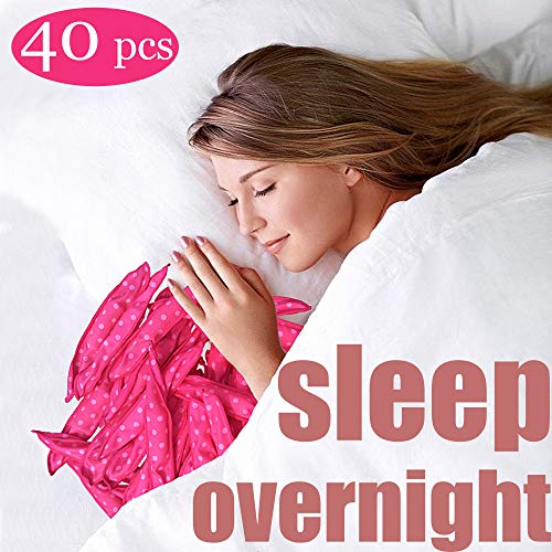 40Pcs Soft Curlers To Sleep In Overnight Hair Rolllers Curlers For Long Hair Pillow Sponge Rollers For Curly Hairstyle - color: Fresh colors