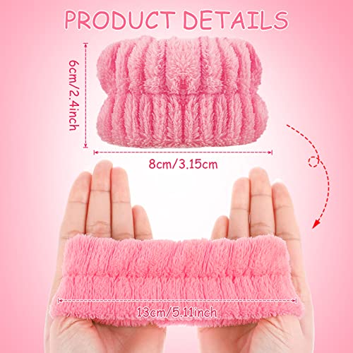 Chuangdi 4 Pairs Wrist Bands for Washing Face Wrist Spa Microfiber Wash Towel Band Scrunchies Absorbent Wristbands Sweatband for Women Prevent Liquid from Spilling(Vivid Colors) - color: Vivid Colors