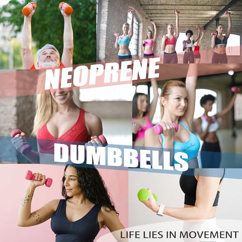 Balelinko Home Gym Equipment Workouts Strength Training Weight Loss Pilates Weights Yoga Sets Weights for Women, Men, Seniors and Youth - color: Blue, style: 1 LB, Pair