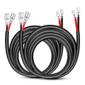 Nilight LED Light Bar Wiring Harness 2 PCS 12 AWG Extension Kit 10 Feet for Off Road Work Lights Driving Fog Boat Lighting - size: 12AWG -10FT 2Pcs