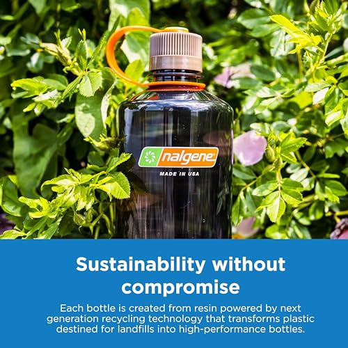 Nalgene Sustain Tritan BPA-Free Water Bottle Made with Material Derived from 50% Plastic Waste (using ISCC certified mass balance), 16 OZ, Wide Mouth, Cherry Blossom (Pack of 6) - color: Cherry Blossom, size: 16 Ounces (Pack of 6)