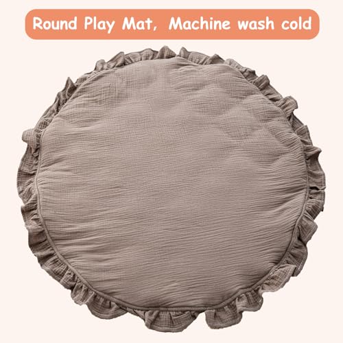 Wooden Baby Play Gym Play Mat Foldable with 6 Hanging Toys for Shower Gift | Baby Activity Frame Natural Pine Wood with 6 Sensory Toys Foldable Montessori Baby Gym with Cotton Mat Newborn Shower Gift