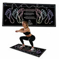 Squat Mat With Foot Position (32 * 14in) - Anti Slip Training Mat, Perfect for Leg & Abdominal Exercises, Squat Pads Activate Muscles, Prevent Injuries, Lightweight Portable for Home Gym - color: Neon Gradient