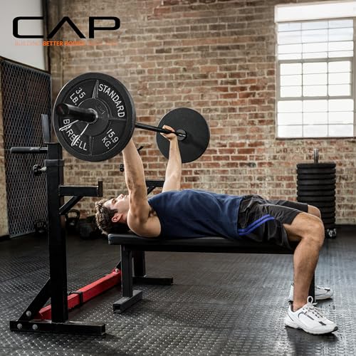 CAP Olympic Barbell - 5FT, 6FT, & 7FT Strength Training Weight Bars, Multiple Options - size: 6 ft (72") - Black, style: Elite