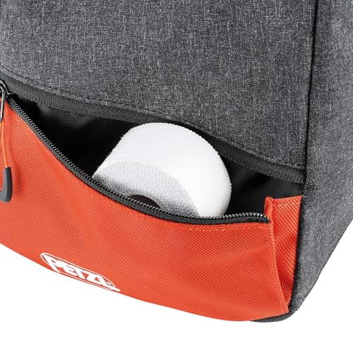 Petzl SAKAB Rock Climbing Chalk Bag | Large, Roll-Top Bouldering Chalk Bucket - color: Grey