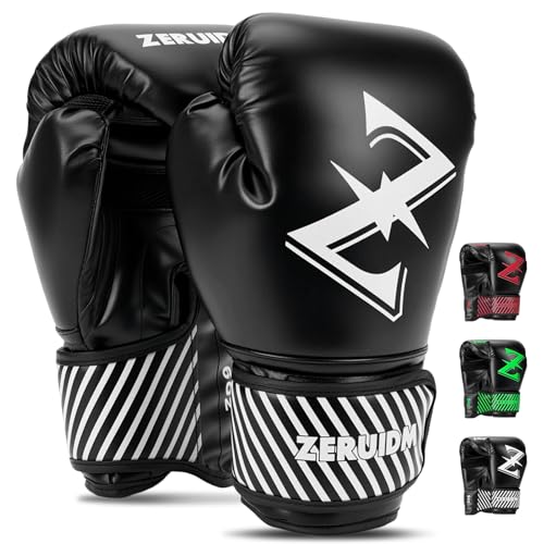 Kids Boxing Gloves 6 oz Youth Training Sparring Gloves for 3–12, Leather Ventilated Mesh, Boys Girls Junior Punching Gloves for PunchBag Focus Pads MMA Muay Thai Kickboxing - color: White