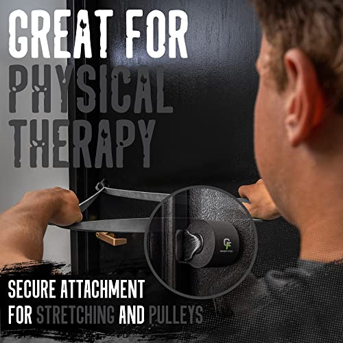 Gradient Fitness Door Anchor for Resistance Bands | Heavy Duty Resistance Band Door Anchors for Stretching Straps, Physical Therapy Exercises & Closed Loop Bands. Door Anchor for Home Gym Workout - color: Black