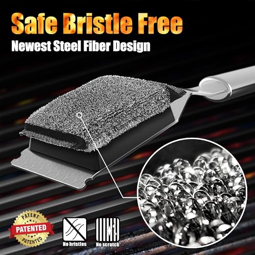 GRILLART Grill Brush Bristle Free Replacement Head - 2PCS - color: Bristle Free Replacement Heads