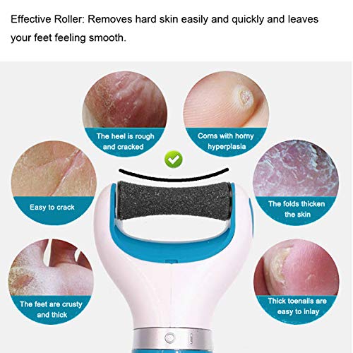 GOMINYUF 6 Pack Replacement Roller for Amope Pedi Foot File, Upgrade Concave Shape Roller for Cracked Heel-Extra Coarse