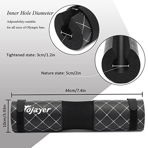 Squat Pad Barbell Pad for Workout, Neck & Shoulder Protective Foam - color: Black