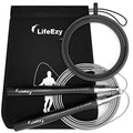 Jump Rope, High Speed Weighted Jump Rope - Premium Quality Tangle-Free - Self-Locking Screw-Free Design - Jump Ropes for Fitness - Skipping Rope for Workout Fitness, Crossfit & Home Exercises - color: Black