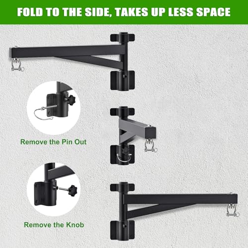 Kipika Heavy Bag Hanger Wall Mount Punching, Rotatable Heavy Duty Boxing Bag Bracket for Home Gym Indoor, Adjustable Length for Kickboxing Bag, Muay Thai Bag,Speed Bag - color: ‎D- Length 24"