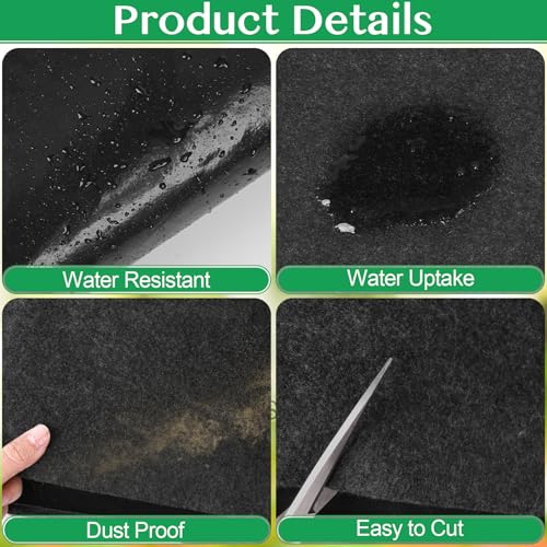 ToLanbbt Outdoor Storage Shed Floor Mat, 6.6 x 6.6 FT Waterproof Carport Mat, Washable Furniture Pad with Non Slip Backing for Dust, Oil, Protection, Storage Shed Not Included - size: 6.6 x 6.6 FT