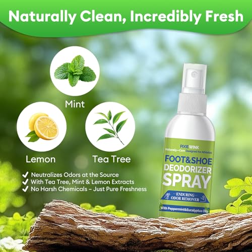 Foot & Shoe Deodorizer Spray, Odor Eliminator for Smelly Shoes & Feet | 5 fl oz, Instantly Eliminates Odors from Shoes, Boots, Sneakers & Feet, Long-Lasting Freshness for Everyday Wear - size: 5 Fl Oz (Pack of 1)