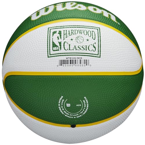 WILSON NBA Team Retro Mini Basketballs - Mini Size - 3" - color: Boston Celtics, size: Mini