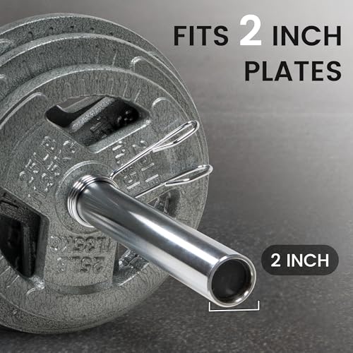 Fitvids 2 Inch Olympic Barbell Bar, 5/6/7 Feet Bar with Collar for Home Gym Strength Training, weight lifting, Bench Press, 700 LB Capacity - style: 7-Foot