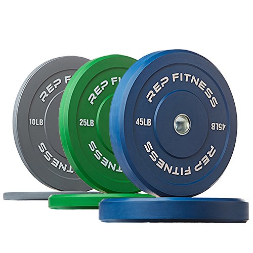 REP Color Bumper Plates LB Olympic Barbell Weights – Rubber Training Discs for Home Gym Strength Lifting, Low Bounce Durable, Weight Pairs & Sets 10 15 25 35 45 Pound Options - color: G. 160lb Color Set