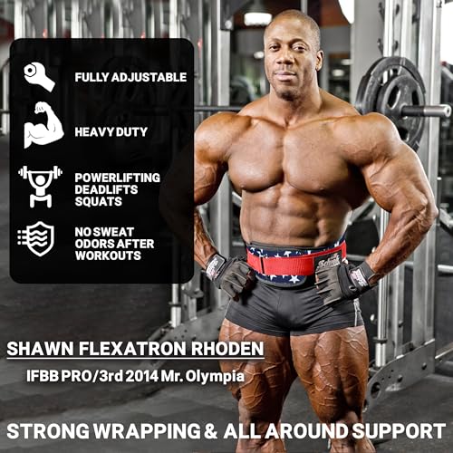 Schiek Sports 2006 Nylon 6 Inches Weight Lifting Belt - Support Belt for Power Lifting - color: Stars N Stripes, size: X-Small